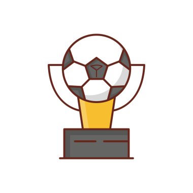 Şeffaf bir arkaplan üzerinde kupa vektör çizimi. Konsept ve grafik tasarım için birinci sınıf kalite semboller.. 