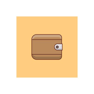 Saydam bir arkaplanda cüzdan vektörü çizimi. Konsept ve grafik tasarım için vektör çizgisi düz simgesi. 