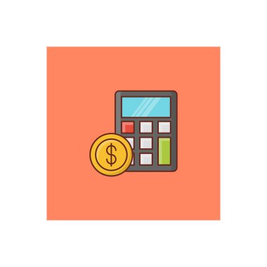 Şeffaf bir arkaplan üzerinde hesap vektörü çizimi. Konsept ve grafik tasarım için vektör çizgisi düz simgesi. 