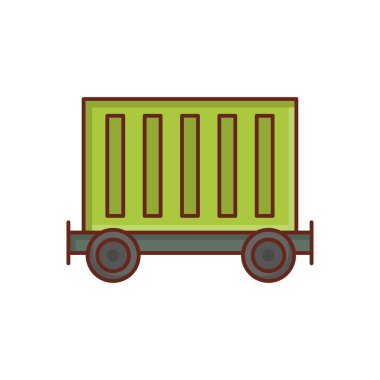 Şeffaf bir arkaplan üzerinde taşıyıcı vektör çizimi. Konsept ve grafik tasarım için birinci sınıf kalite semboller..