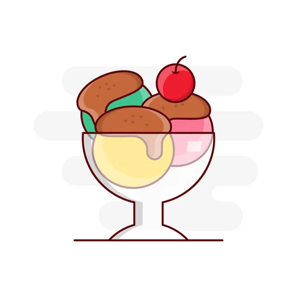 Ice Cream Vector Illustration Transparent Background Premium Quality Symbols Vector — Stok Vektör