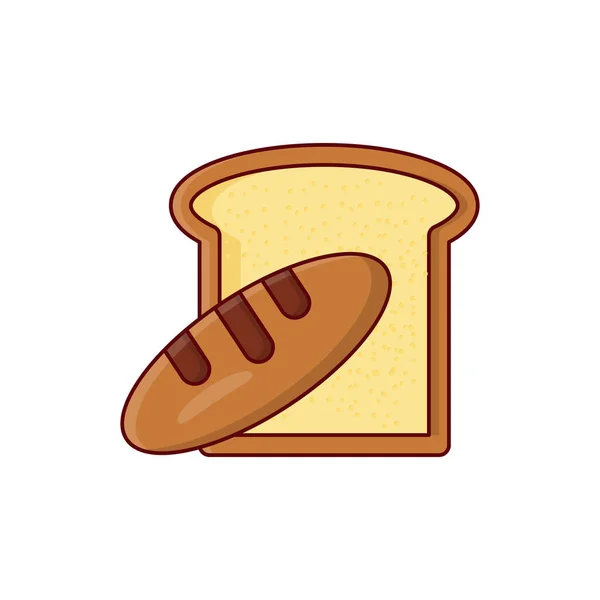 Bread Loaf Vector Illustration Transparent Background Premium Quality Symbols Vector — Stockvector