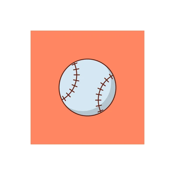 棒球矢量在透明背景下的图解 优质符号 矢量直线平面图标概念和平面设计 — 图库矢量图片