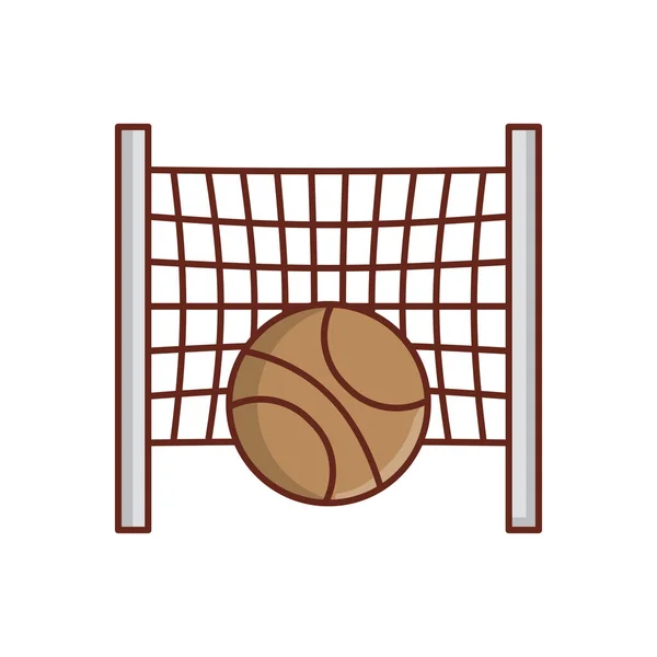 Volleyballets Nettvektorillustrasjon Transparent Bakgrunn Premium Quality Symbols Vektorlinjes Flate Ikon – stockvektor