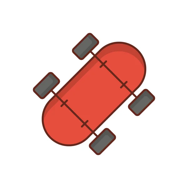 Skateboard Vector Illustration Transparent Background Premium Quality Symbols Vector Line — Vetor de Stock