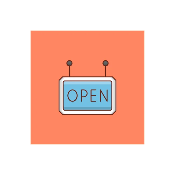Shop Open Vector Illustration Transparent Background Premium Quality Symbols Vector — Image vectorielle