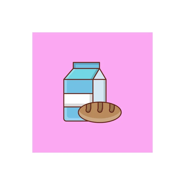 Loaf Milk Vector Illustration Transparent Background Premium Quality Symbols Vector — Vector de stock