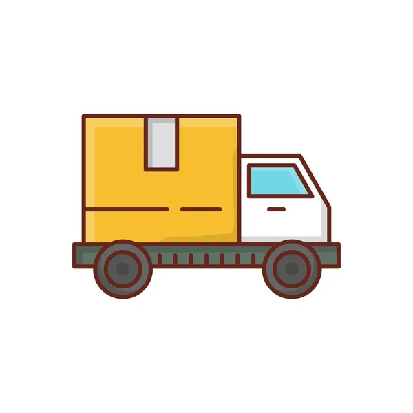 Levering Vrachtwagen Vector Illustratie Een Transparante Achtergrond Premium Kwaliteit Symbols — Stockvector