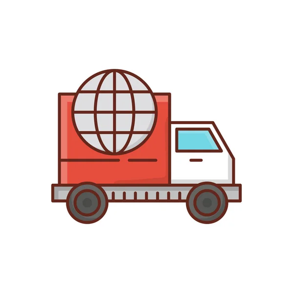 Logistics Vector Illustration Transparent Background Premium Quality Symbols Vector Line — Stok Vektör