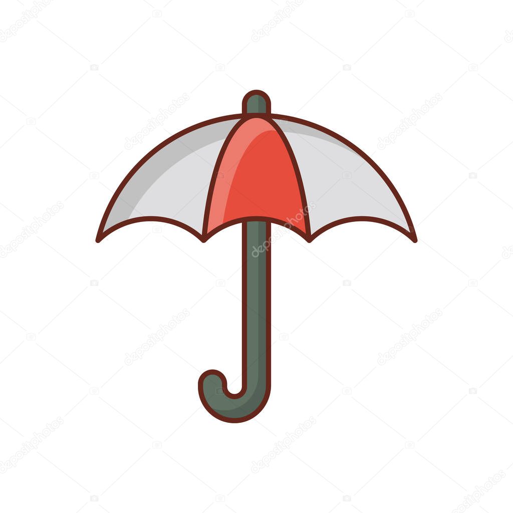umbrella vector illustration on a transparent background.Premium quality symbols.vector line flat icon for concept and graphic design. 