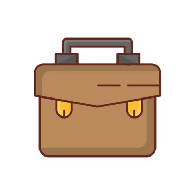 Şeffaf bir arkaplan üzerinde portföy vektör çizimi. Konsept ve grafik tasarım için vektör çizgisi düz simgesi. 