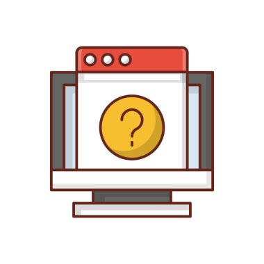 Saydam bir arkaplan üzerinde SSS vektör çizimi. Konsept ve grafik tasarım için vektör çizgisi düz simgesi..