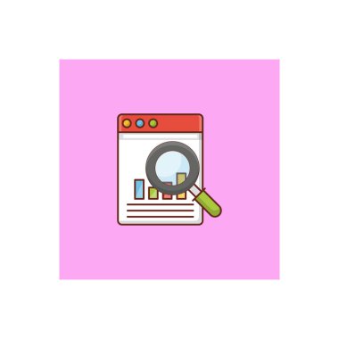 Şeffaf bir arkaplan üzerinde SEO vektör illüstrasyonu. Konsept ve grafik tasarımı için birinci sınıf kalite semboller.. 