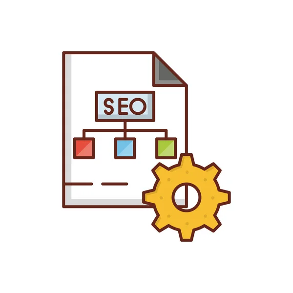 Seo File Setting Vector Illustratie Een Transparante Achtergrond Premium Kwaliteit — Stockvector