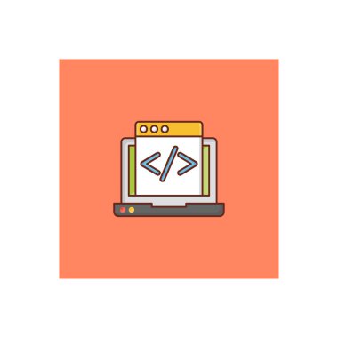 coding vector illustration on a transparent background.Premium quality symbols.vector line flat icon for concept and graphic design. 