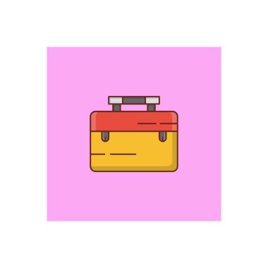 Şeffaf bir arkaplan üzerinde çanta vektör çizimi. Konsept ve grafik tasarım için birinci sınıf kalite semboller.. 