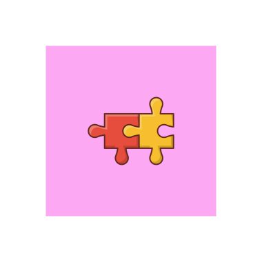 puzzle vector illustration on a transparent background.Premium quality symbols.vector line flat icon for concept and graphic design. 