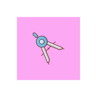 Şeffaf bir arkaplan üzerinde pusula vektör çizimi. Konsept ve grafik tasarım için vektör çizgisi düz simgesi.