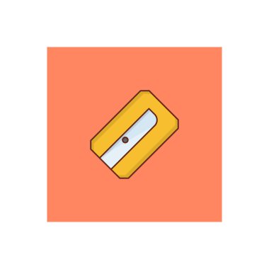 Şeffaf bir arkaplan üzerinde keskinleştirici vektör çizimi. Konsept ve grafik tasarım için vektör çizgisi düz simgesi. 