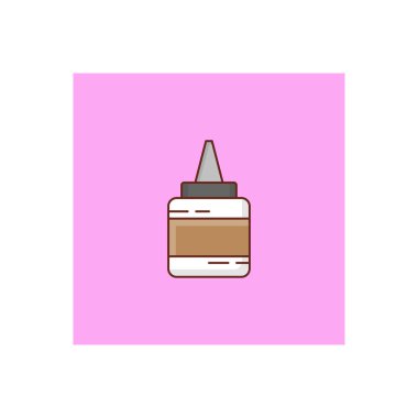 Şeffaf bir arkaplan üzerinde tutkal vektör çizimi. Konsept ve grafik tasarım için vektör çizgisi düz simgesi. 