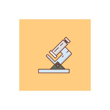 Şeffaf bir arkaplanda mikroskop vektör çizimi. Konsept ve grafik tasarım için vektör çizgisi düz simgesi. 