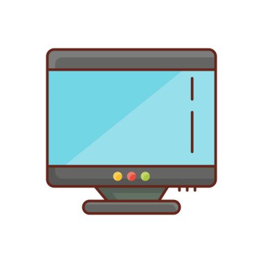 Şeffaf bir arkaplan üzerinde masaüstü vektör illüstrasyonu. Konsept ve grafik tasarımı için birinci sınıf kalite semboller.. 