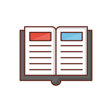 Saydam bir arkaplan üzerinde kitap vektör çizimi. Konsept ve grafik tasarım için birinci sınıf kalite semboller.. 