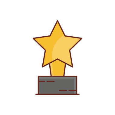 Şeffaf bir arkaplan üzerinde ödül vektör illüstrasyonu. Konsept ve grafik tasarım için birinci sınıf kalite semboller.. 