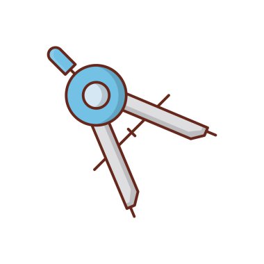 Şeffaf bir arkaplan üzerinde pusula vektör çizimi. Konsept ve grafik tasarım için vektör çizgisi düz simgesi.