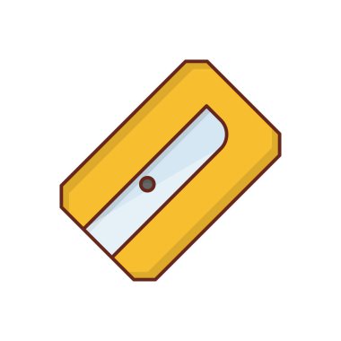 Şeffaf bir arkaplan üzerinde keskinleştirici vektör çizimi. Konsept ve grafik tasarım için vektör çizgisi düz simgesi. 