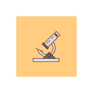 Şeffaf bir arkaplanda mikroskop vektör çizimi. Konsept ve grafik tasarım için vektör çizgisi düz simgesi. 