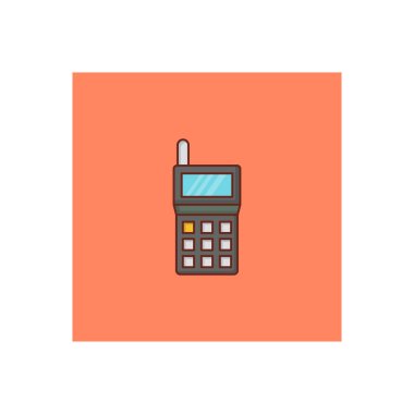 Şeffaf bir arkaplan üzerinde telefon vektör çizimi. Konsept ve grafik tasarımı için birinci sınıf kalite semboller.. 