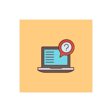 Şeffaf bir arkaplan üzerinde faq chat vektör çizimi. Konsept ve grafik tasarım için vektör çizgisi düz simgesi.