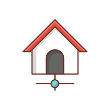 şeffaf bir arkaplan üzerinde ev ağı vektör çizimi. Konsept ve grafik tasarımı için birinci sınıf kalite semboller..