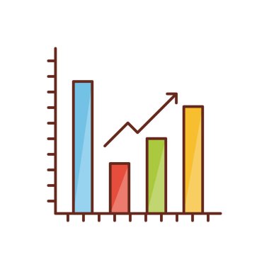 Saydam bir arkaplan üzerinde istatistik vektör çizimi. Konsept ve grafik tasarımı için birinci sınıf kalite semboller.. 