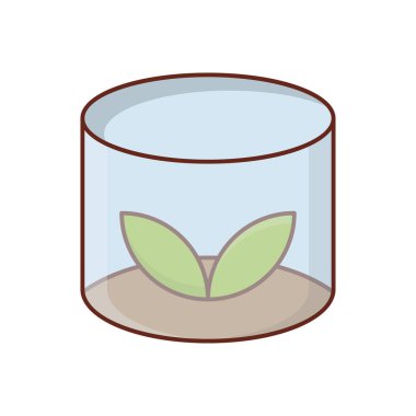 Saydam bir arkaplan üzerinde laboratuar vektör çizimi. Konsept ve grafik tasarımı için birinci sınıf kalite semboller.. 