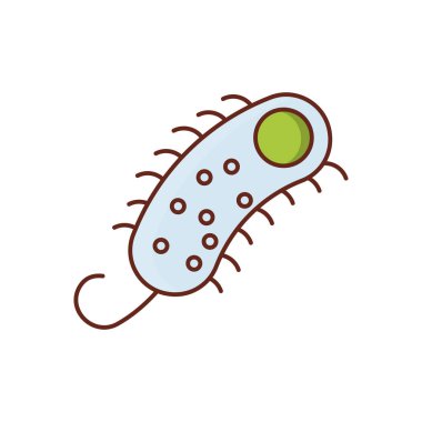 Şeffaf bir arkaplan üzerinde virüs vektör çizimi. Konsept ve grafik tasarımı için birinci sınıf kalite semboller.. 