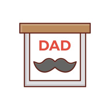 Şeffaf bir arkaplanda bıyık vektör çizimi. Konsept ve grafik tasarım için vektör çizgisi düz simgesi.