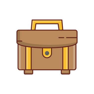 Şeffaf bir arkaplan üzerinde çanta vektör çizimi. Konsept ve grafik tasarım için birinci sınıf kalite semboller.. 