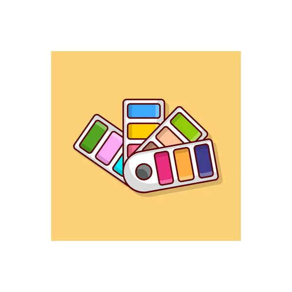 Color Palette Vector Illustration Transparent Background Premium Quality Symbols Vector — Stockvektor