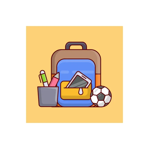 School Bag Vector Illustration Transparent Background Premium Quality Symbols Vector — Image vectorielle