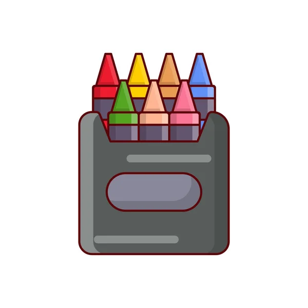 Couleurs Crayon Vecteur Illustration Sur Fond Transparent Premium Qualité Symbols — Image vectorielle