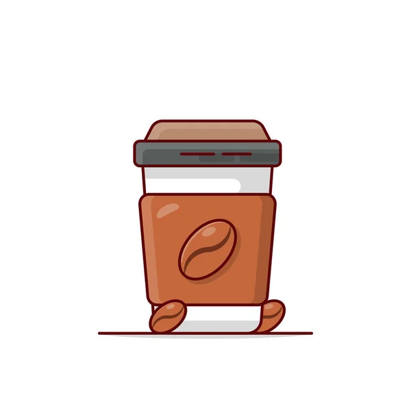 Kaffekopp Vektor Illustration Transparent Bakgrund Premium Kvalitet Symboler Vektor Linje — Stock vektor