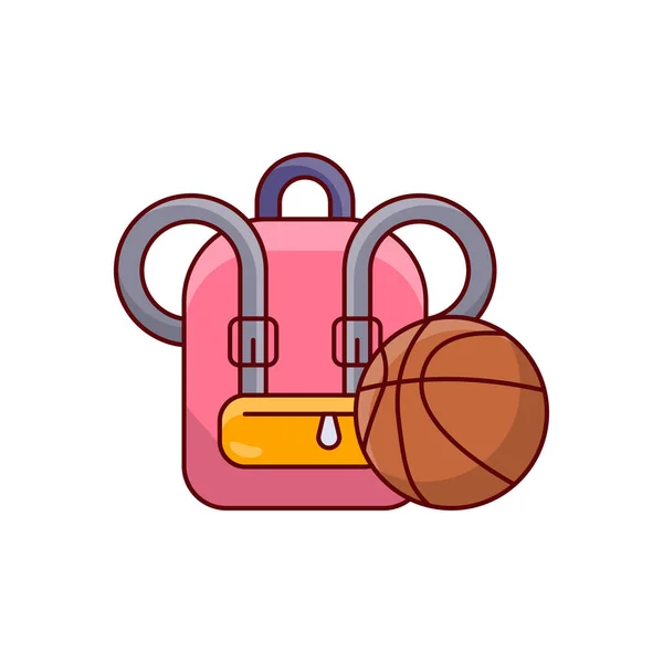 School Bag Sport Vector Illustration Transparent Background Premium Quality Symbols — Stock Vector