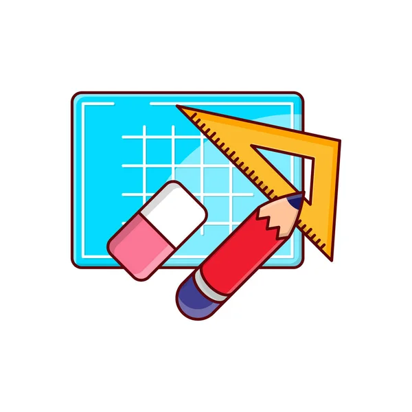 School Work Vector Illustration Transparent Background Premium Quality Symbols Vector — ストックベクタ