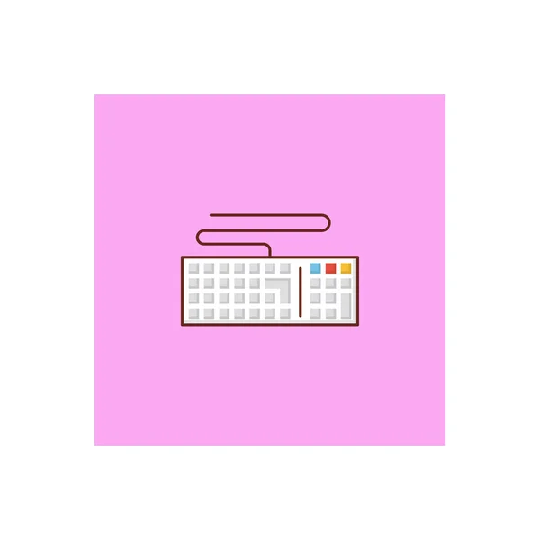 Ilustração Vetor Teclado Fundo Transparente Ícone Plano Linha Syms Vector —  Vetores de Stock