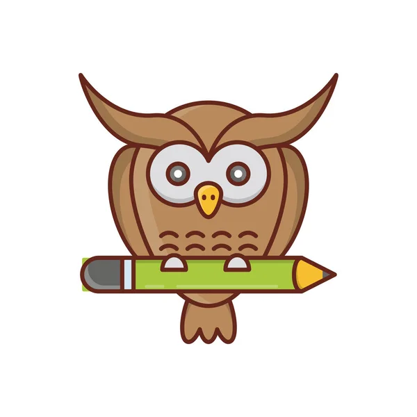 Owl Vector Illustration Transparent Background Premium Quality Symbols Vector Line — Stockový vektor