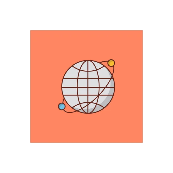 Global Vector Illustration Transparent Background Premium Quality Symbols Vector Line — Vetor de Stock