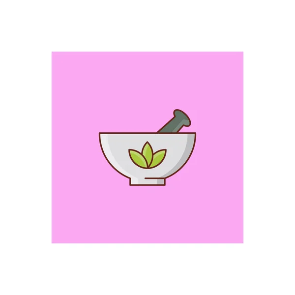 그라운드에서 Pestle Vector Premium Quality Symbols Vector Line Flat Icon — 스톡 벡터