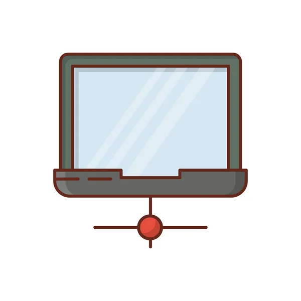 Векторная Иллюстрация Сети Ноутбука Прозрачном Фоне Премиум Символы Качества — стоковый вектор